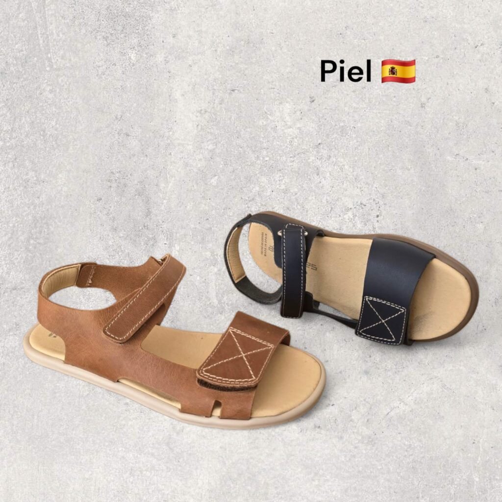 Sandalias de piel respetuosas fabricadas en España