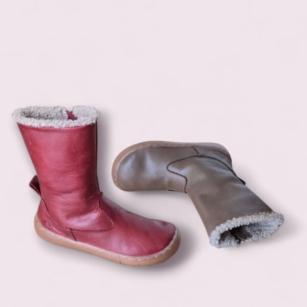 Botas infantiles barefoot, con forro polar, fabricadas en España